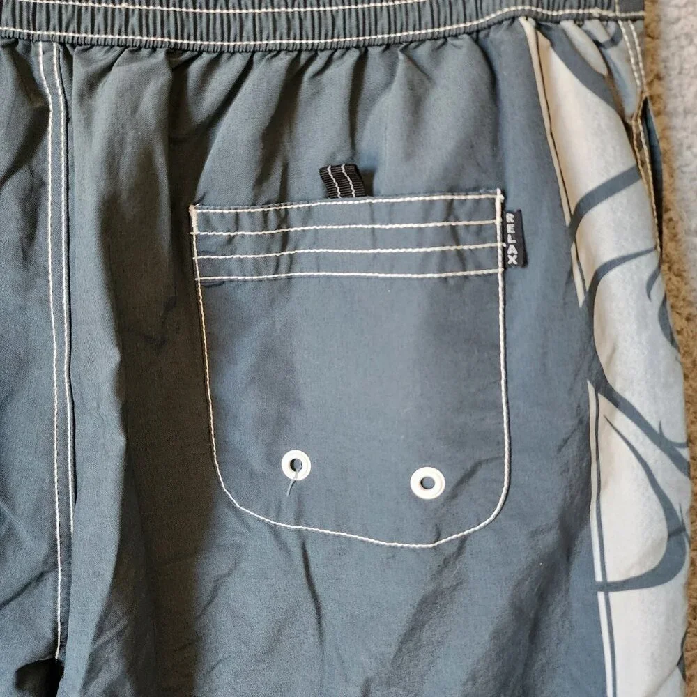 Tommy Bahama Relax Floral Beach Pool Lined Drawstring Cargo Swim Trunks Size L‎
